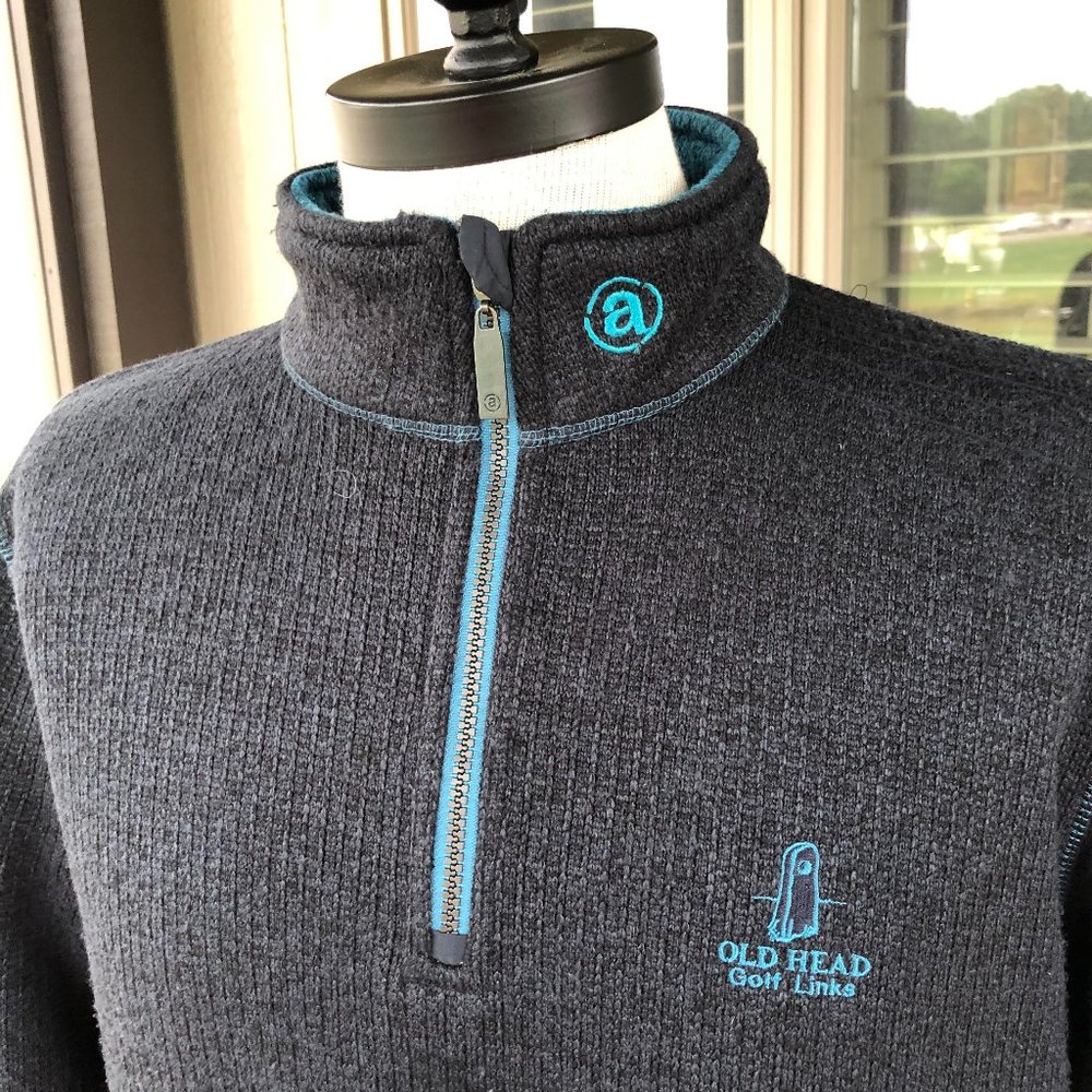 Old Head Golf Links Men's Navy Half-Zip Lightweight Shirt Jacket